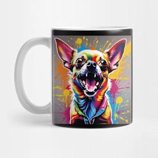 Cute but vicious Chihuahua in a colorful pose Mug